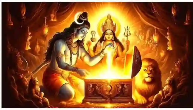 भगवान शिव और माँ दुर्गा की उपस्थिति में खुलता दिव्य खजाना – अथ कीलकम् का आध्यात्मिक रहस्य।